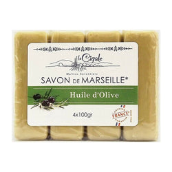 1 X Savon De Marseille La Cigale Green Pure Olive Oil Soap - Pack of 4 x 100g -