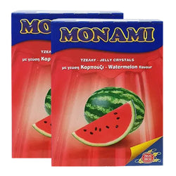 MONAMI Jelly Crystals with Watermelon Flavour 2 Pack of 2 Sachet 75g - Total 300g